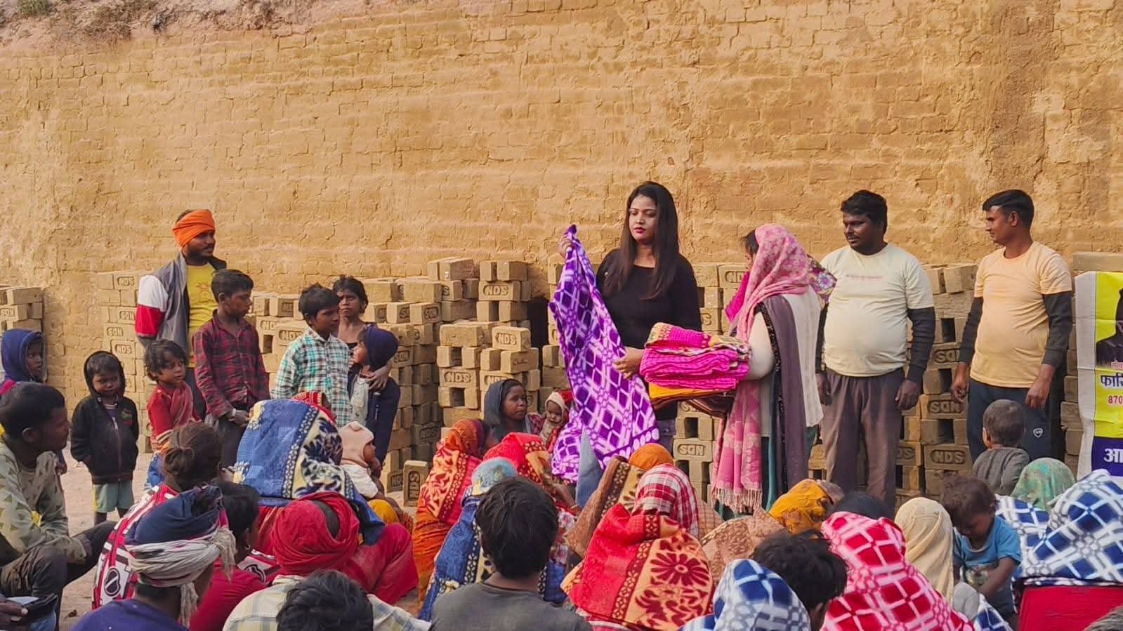 Distribution of blanket to the needy and homeless people