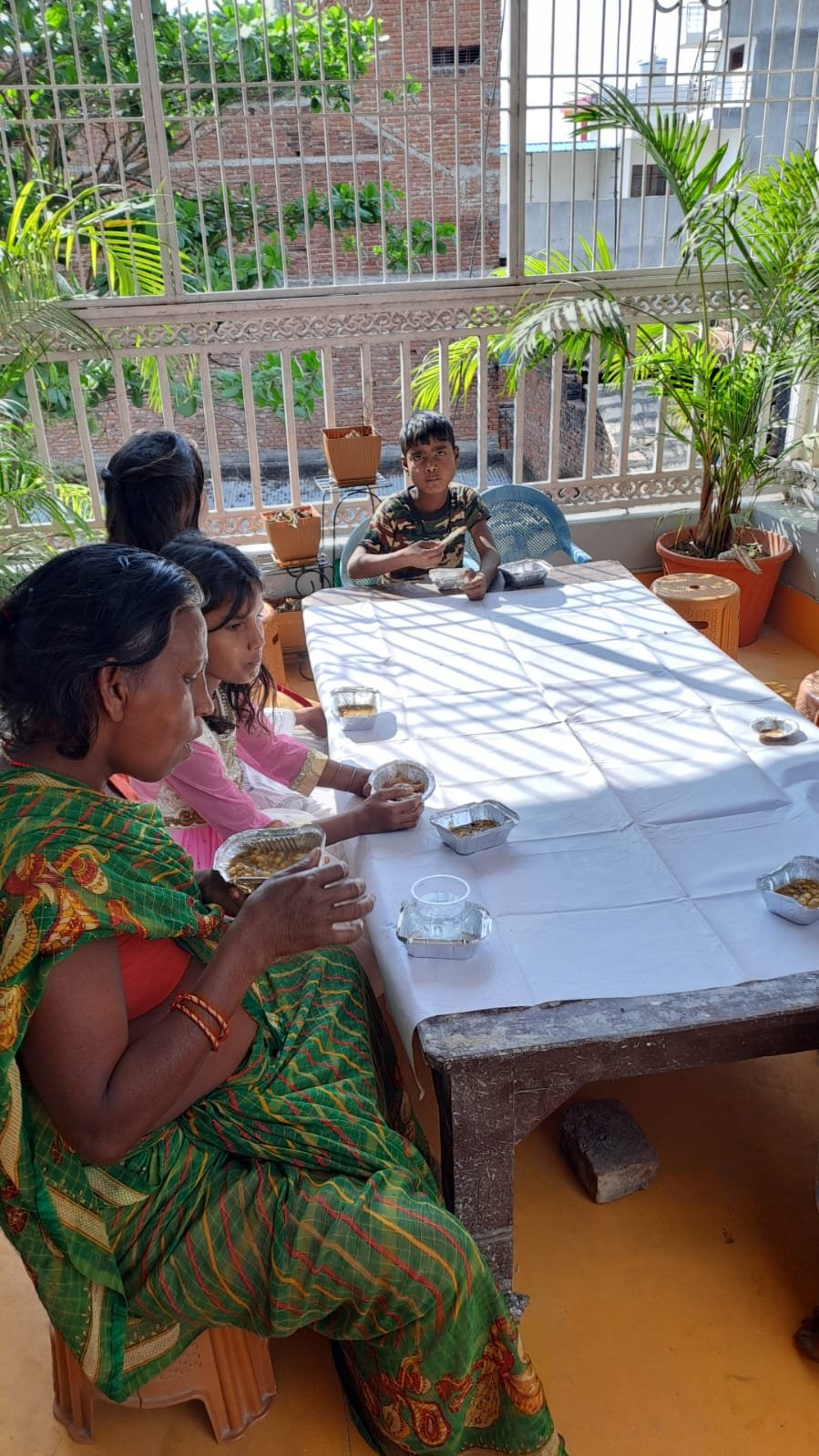 Distribution of new clothes, food and gifts on the occasion of all festivals