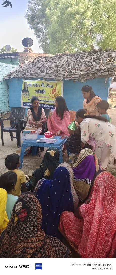 Birthday celebration with underprivileged children