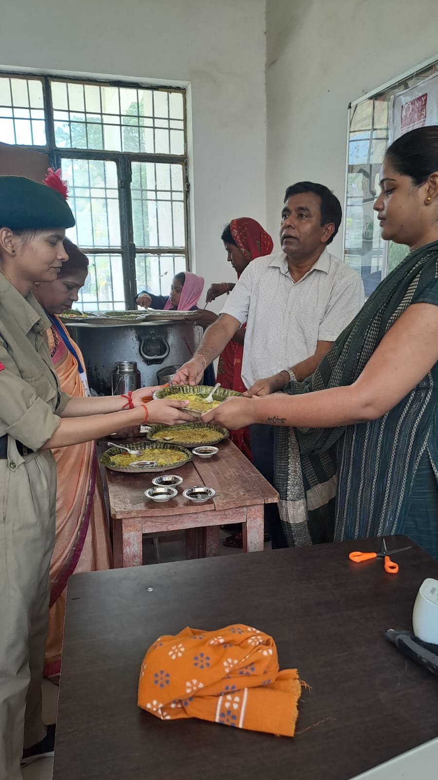 Distribution of new clothes, food and gifts on the occasion of all festivals