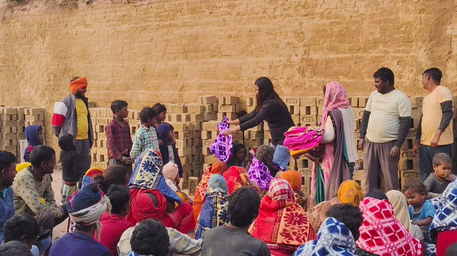 Distribution of blanket to the needy and homeless people