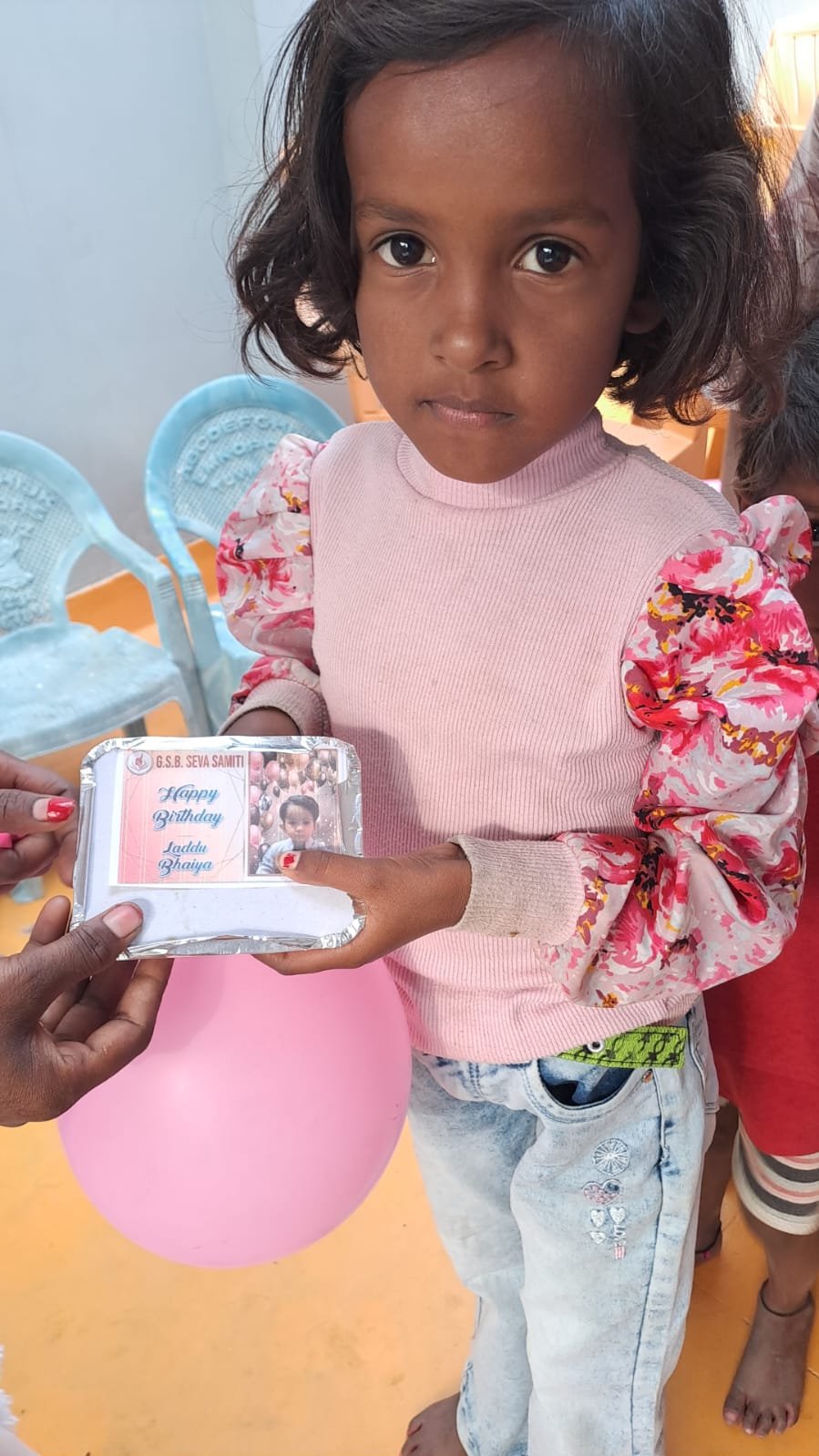 Birthday celebration with underprivileged children