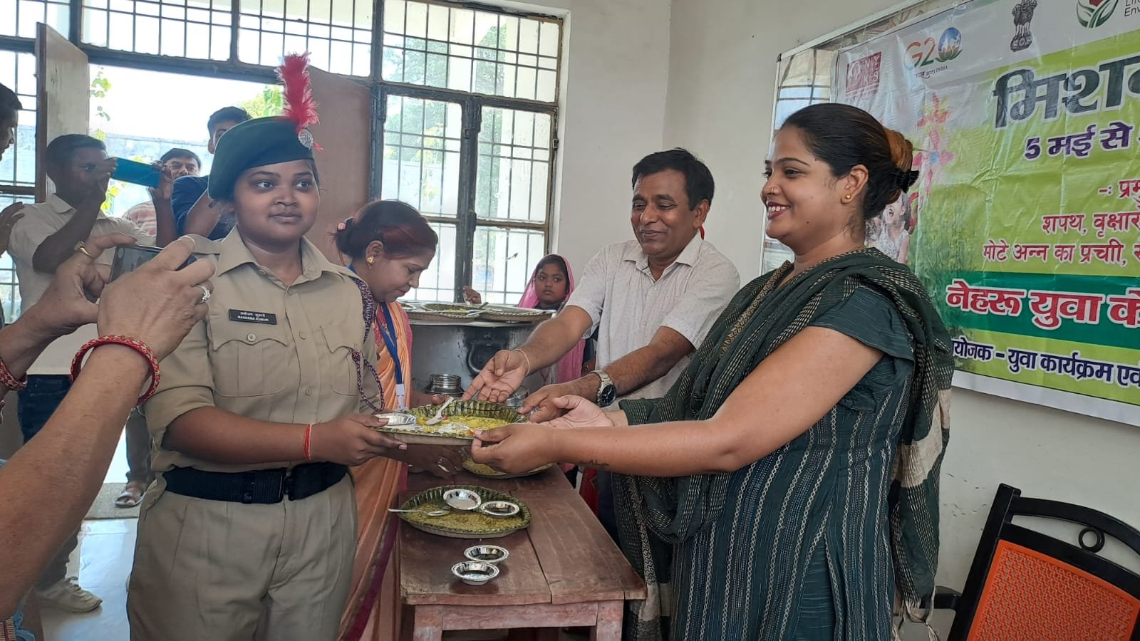 Distribution of new clothes, food and gifts on the occasion of all festivals