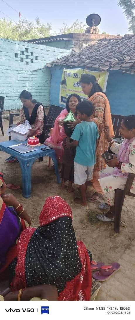 Birthday celebration with underprivileged children