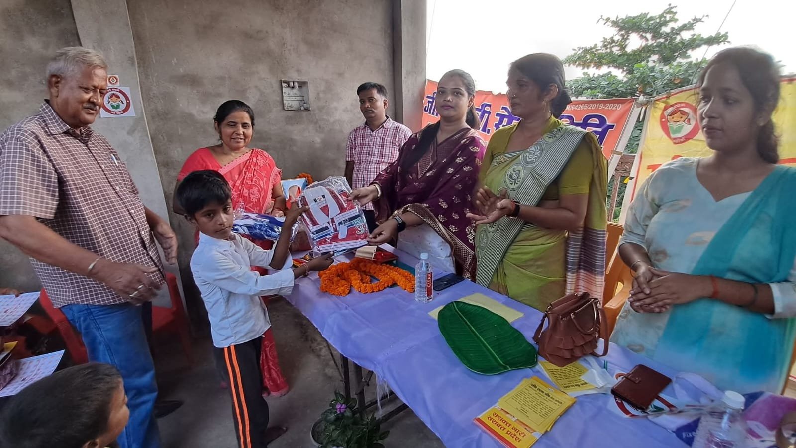 Distribution of new clothes, food and gifts on the occasion of all festivals