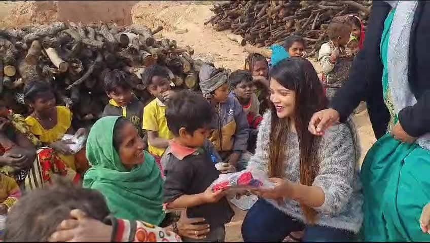 Distribution of new clothes, food and gifts on the occasion of all festivals
