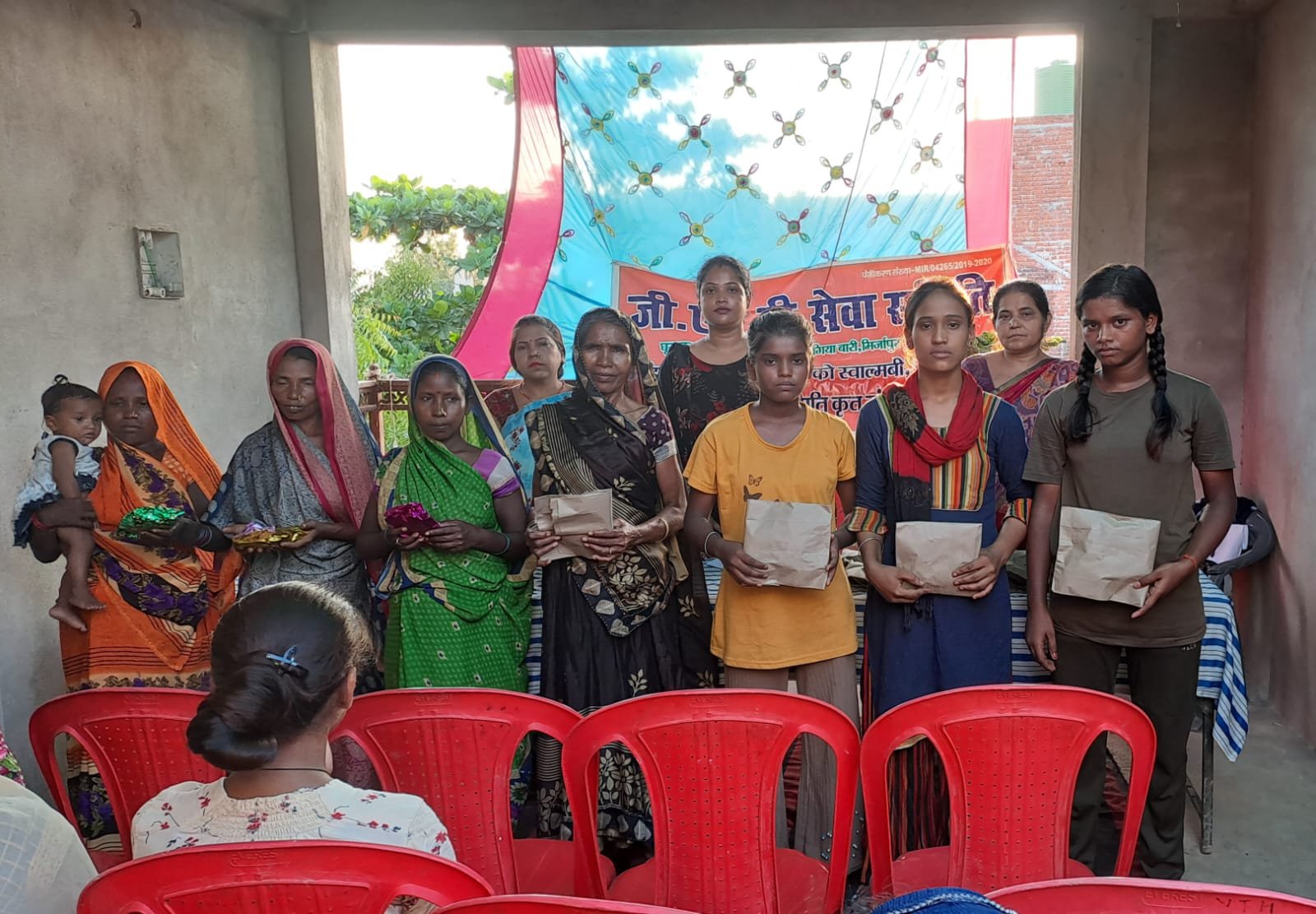 Distribution of new clothes, food and gifts on the occasion of all festivals