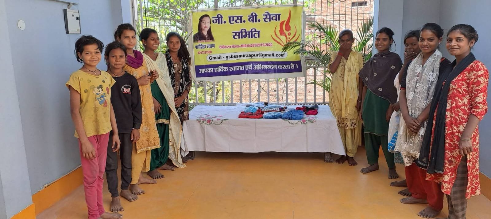 Distribution of new clothes, food and gifts on the occasion of all festivals