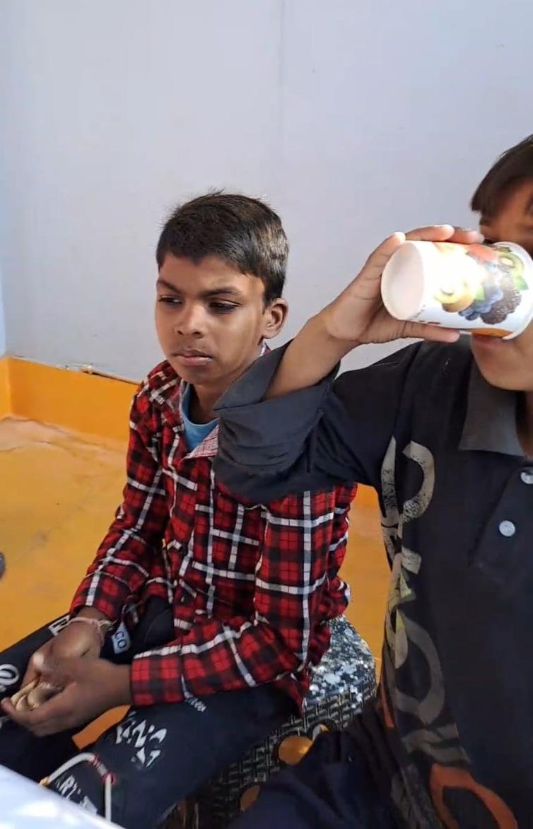 Distribution of new clothes, food and gifts on the occasion of all festivals