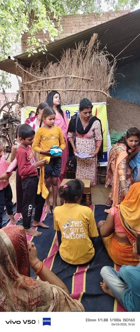 Birthday celebration with underprivileged children