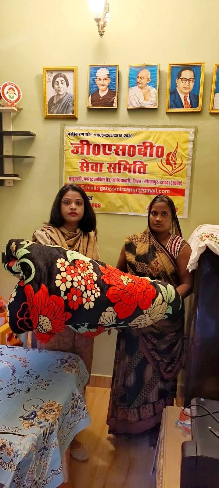 Distribution of blanket to the needy and homeless people