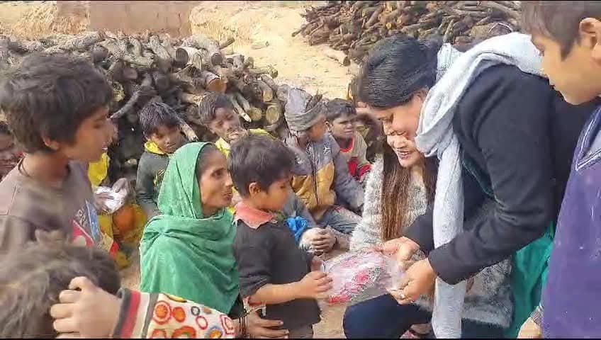 Distribution of new clothes, food and gifts on the occasion of all festivals