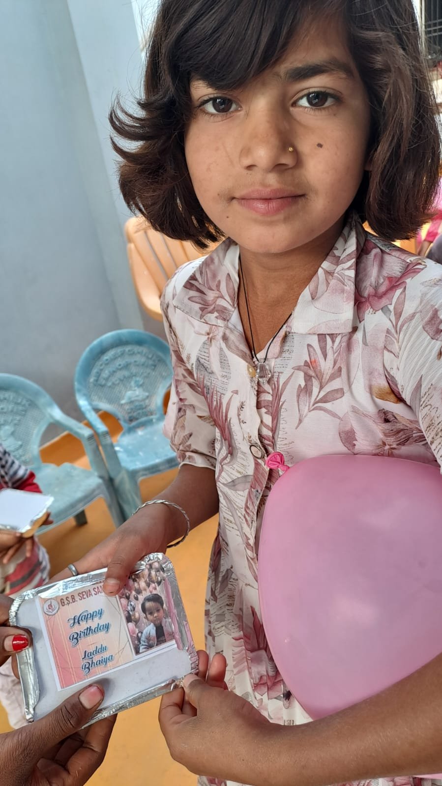 Birthday celebration with underprivileged children