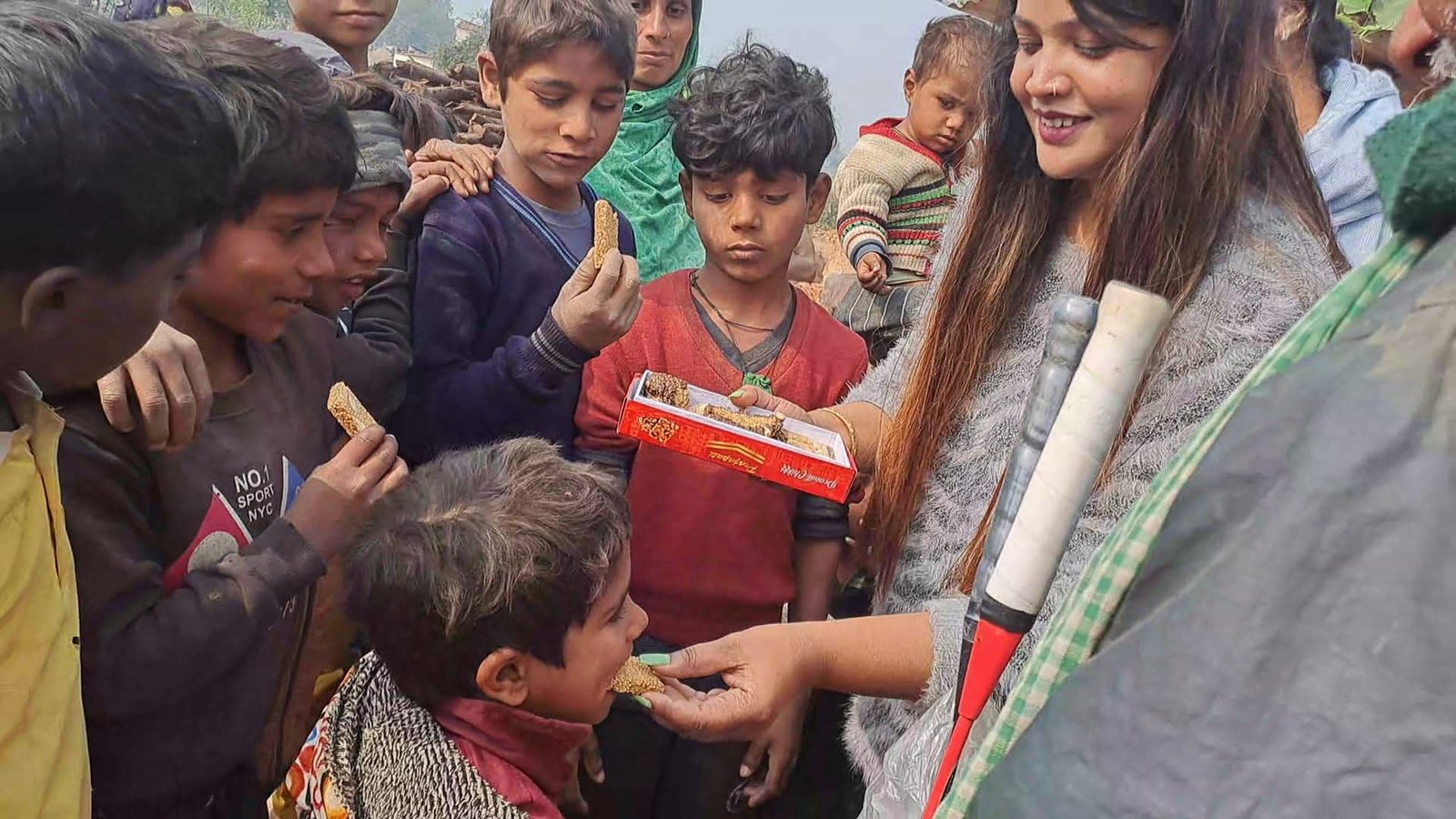 Distribution of new clothes, food and gifts on the occasion of all festivals