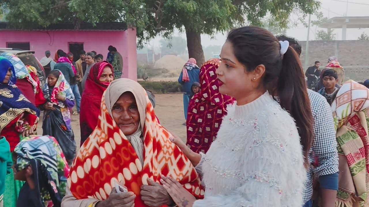 Distribution of blanket to the needy and homeless people