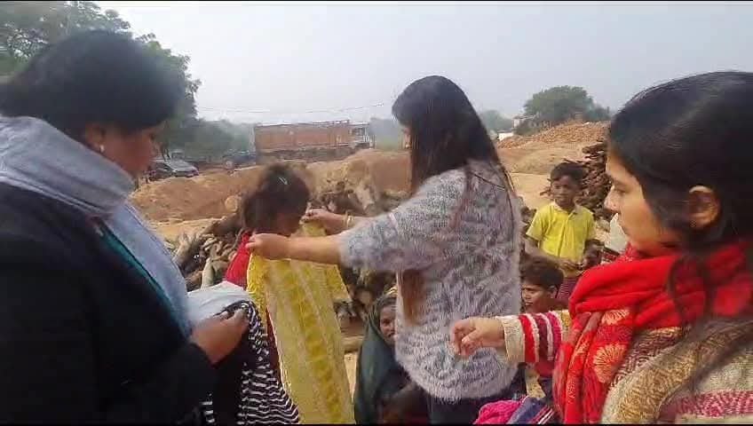 Distribution of new clothes, food and gifts on the occasion of all festivals