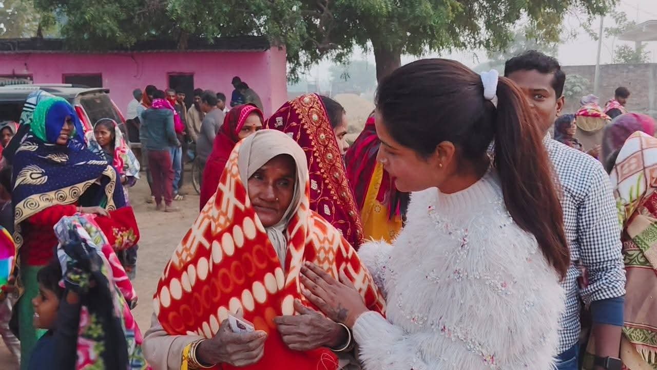 Distribution of blanket to the needy and homeless people