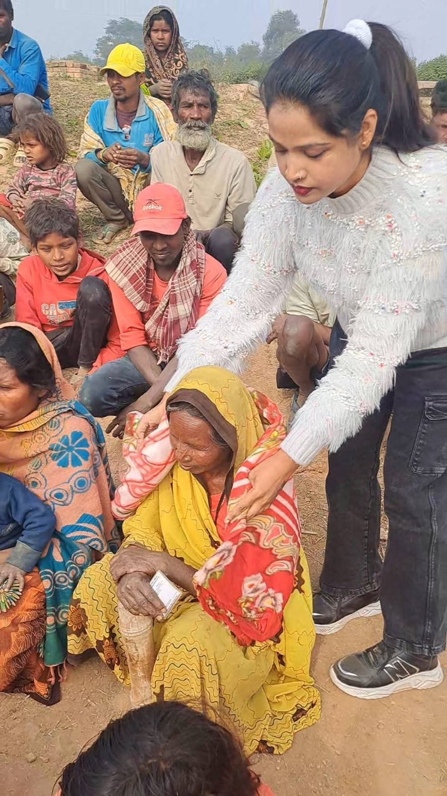 Distribution of blanket to the needy and homeless people