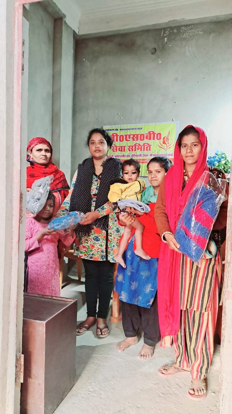 Distribution of new clothes, food and gifts on the occasion of all festivals