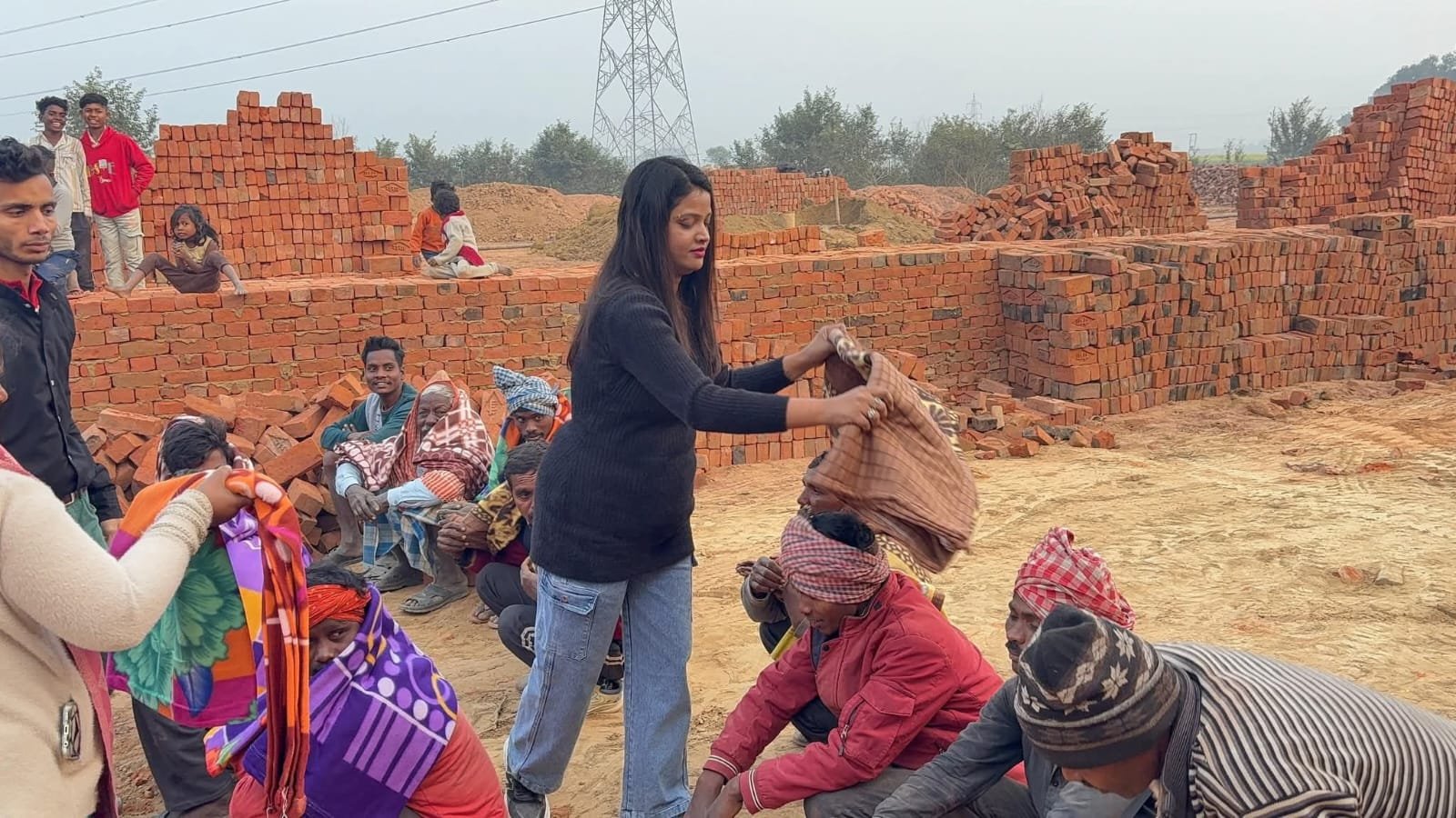 Distribution of blanket to the needy and homeless people