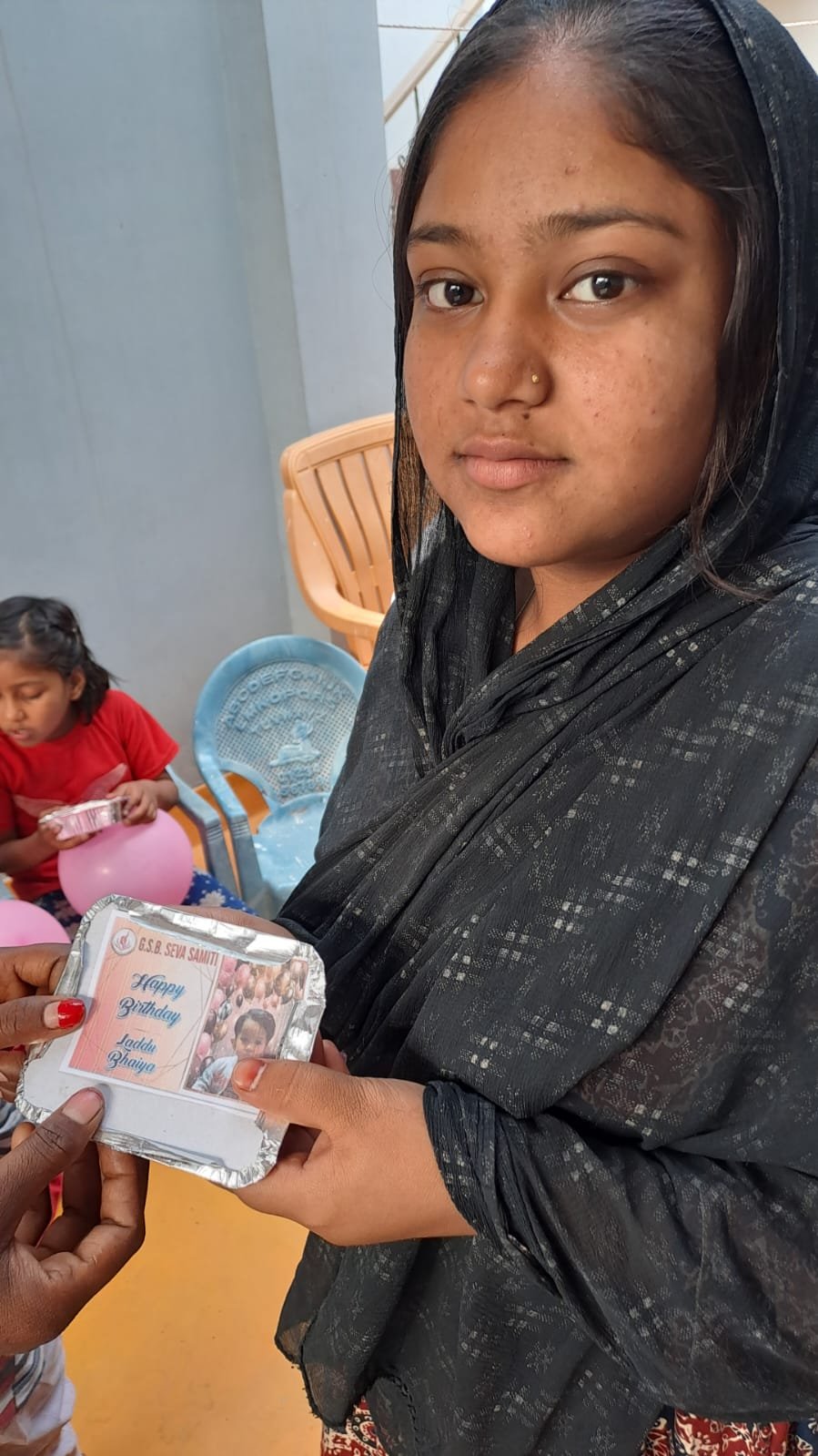 Birthday celebration with underprivileged children