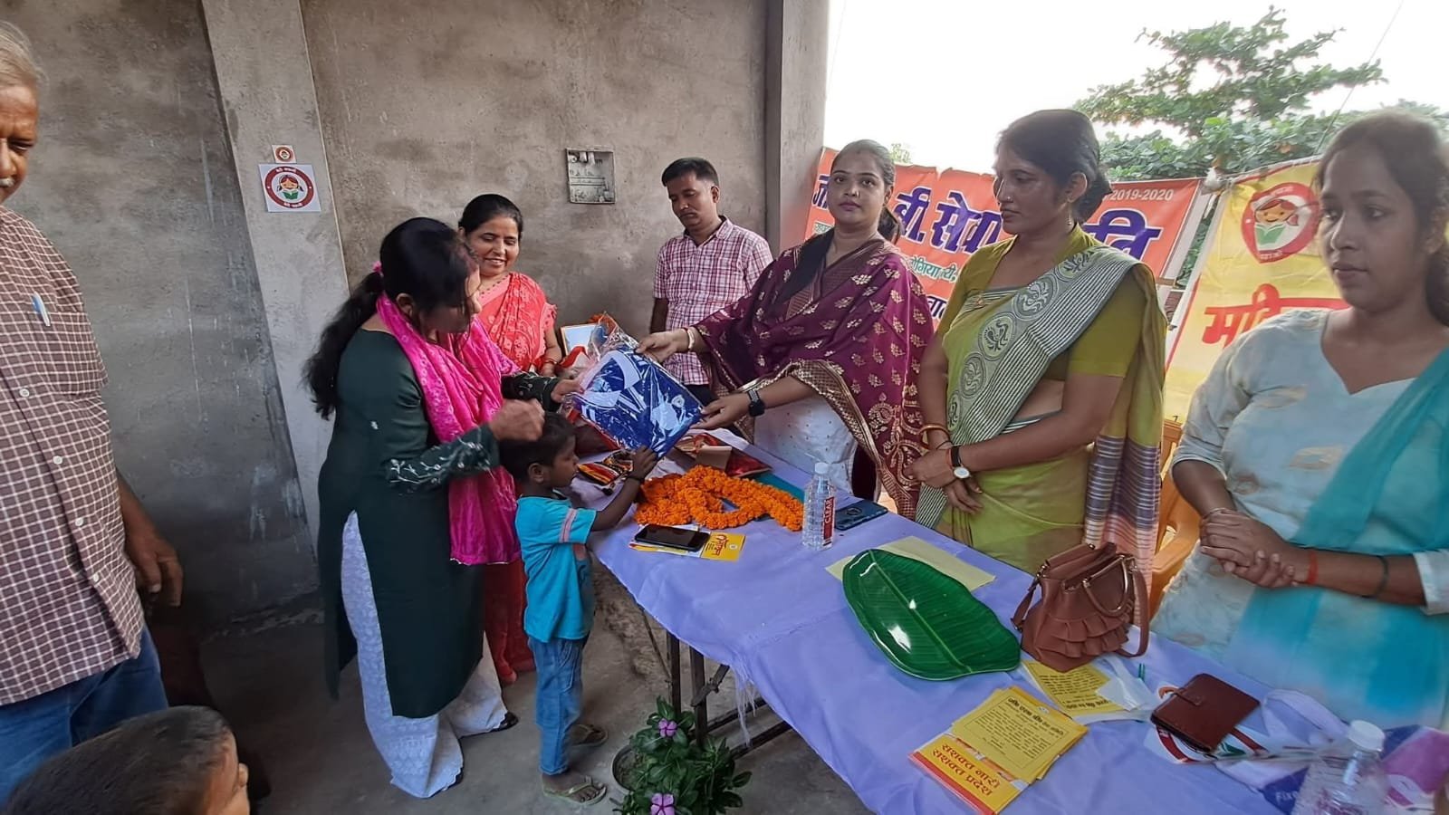 Distribution of new clothes, food and gifts on the occasion of all festivals