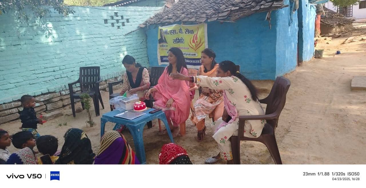 Birthday celebration with underprivileged children
