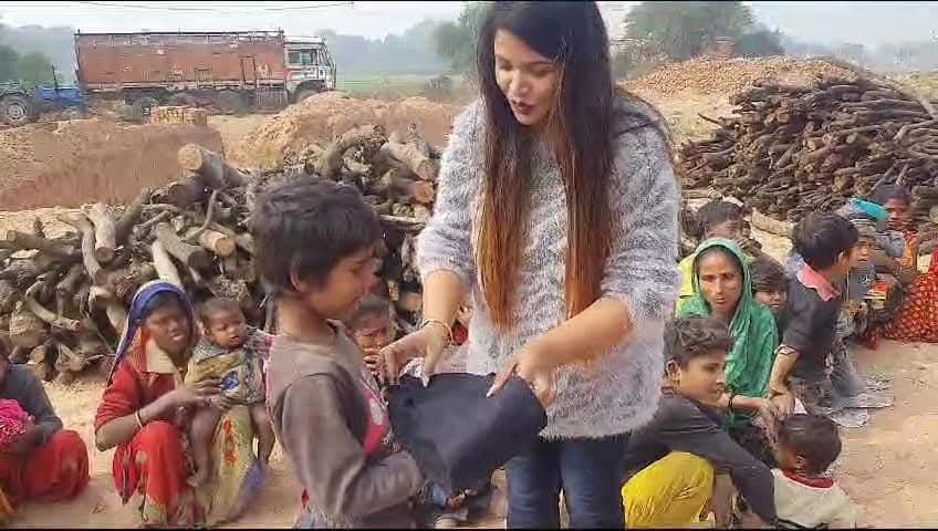 Distribution of woolen and summer clothes, sweaters and shawls to the needy people