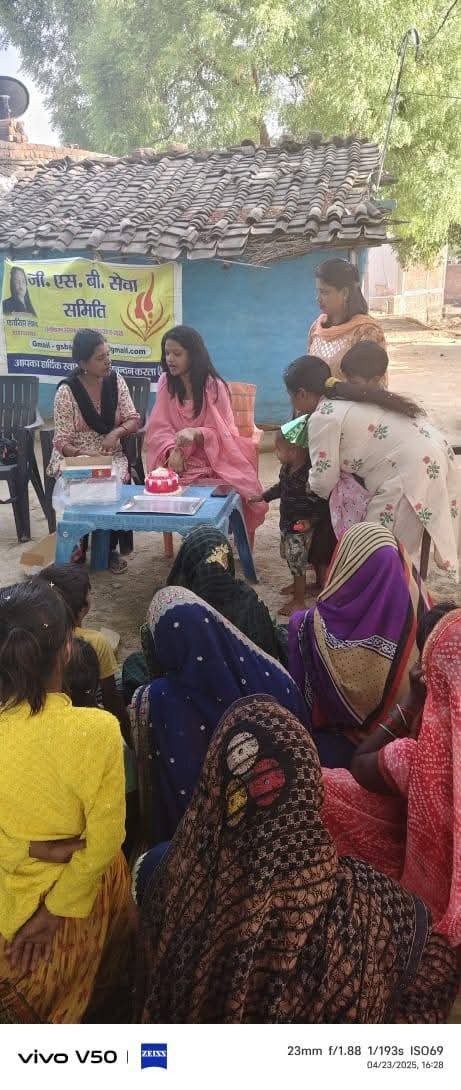 Birthday celebration with underprivileged children