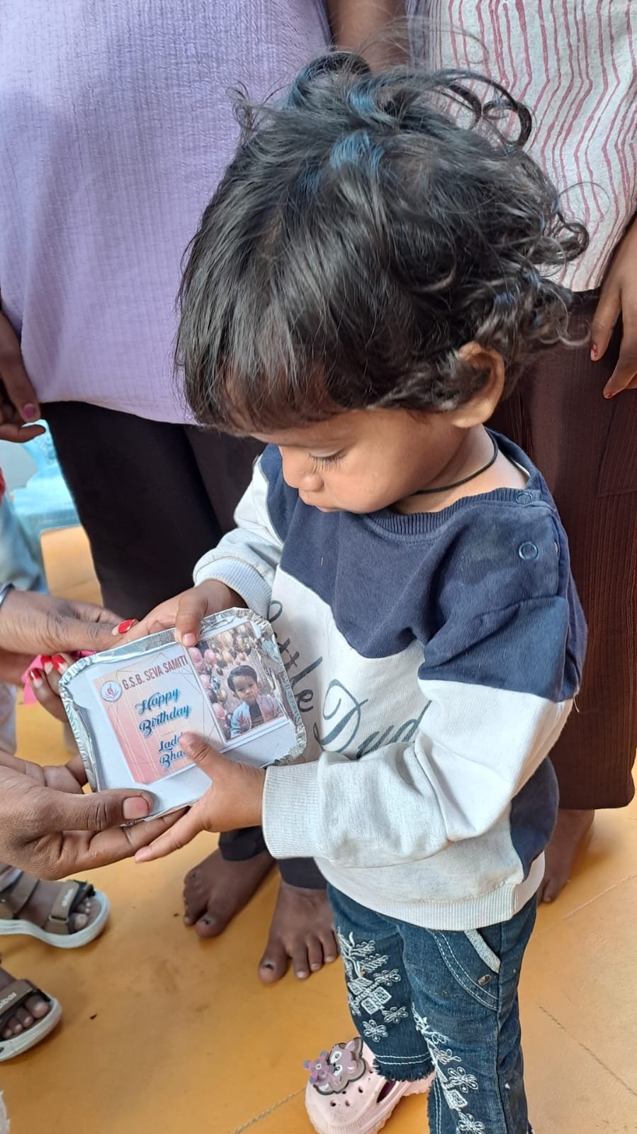 Birthday celebration with underprivileged children