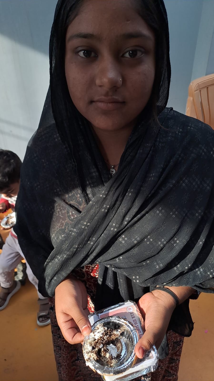 Birthday celebration with underprivileged children