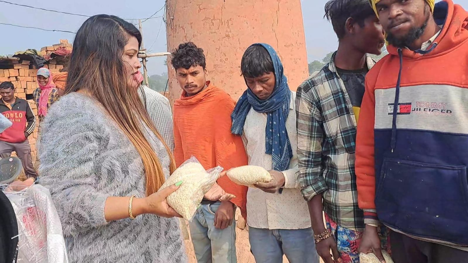 Distribution of new clothes, food and gifts on the occasion of all festivals