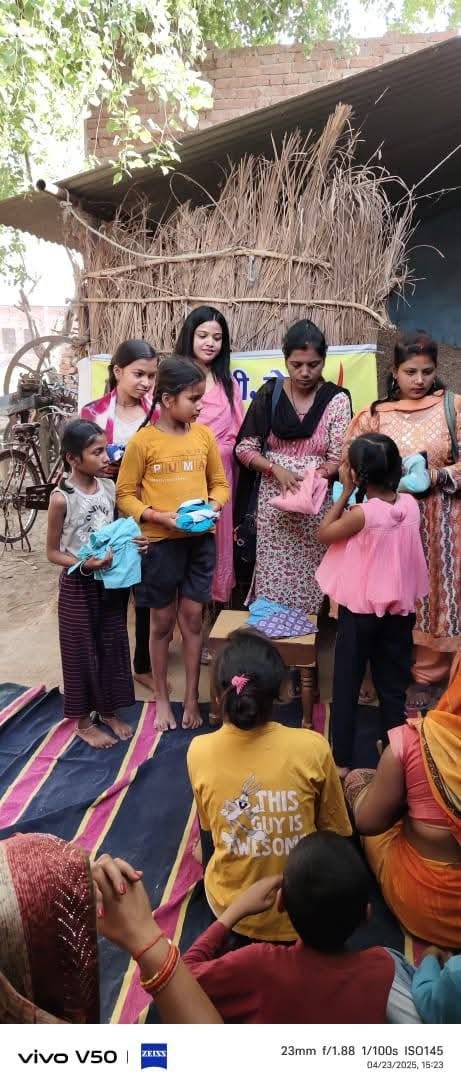 Distribution of woolen and summer clothes, sweaters and shawls to the needy people