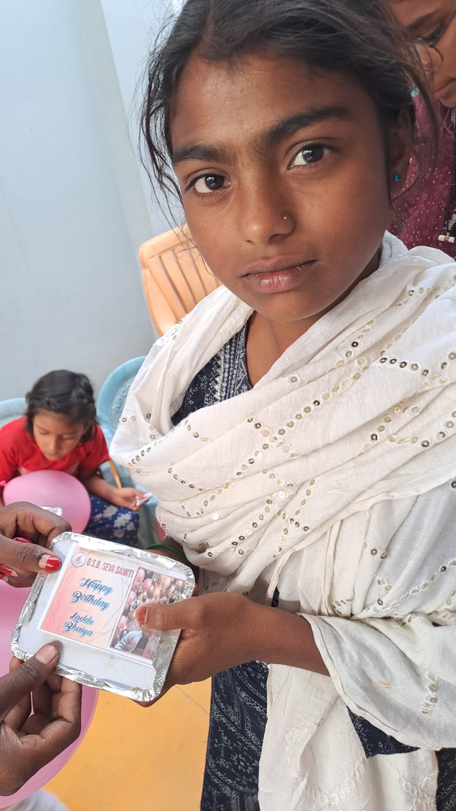 Birthday celebration with underprivileged children