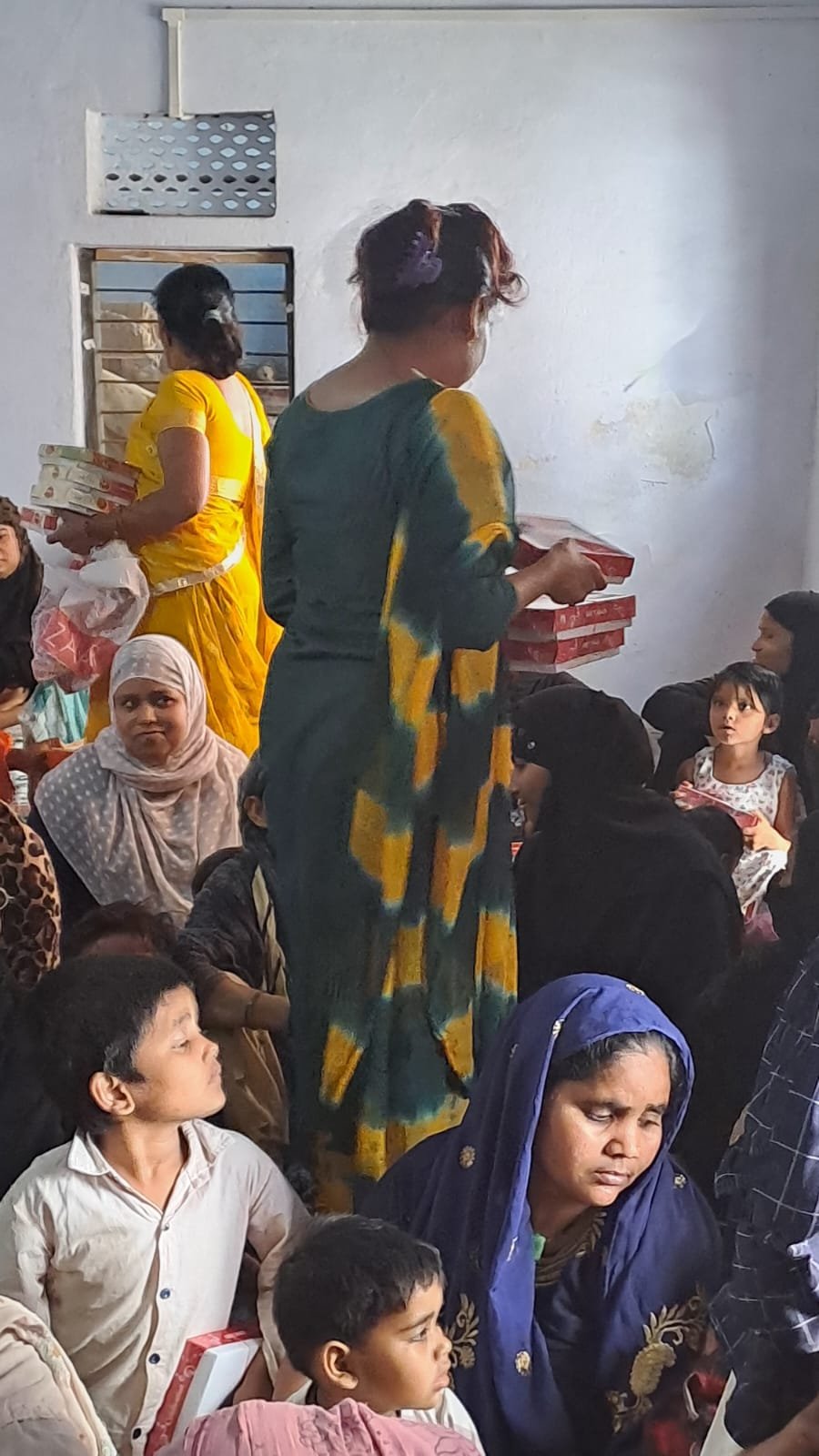 Distribution of new clothes, food and gifts on the occasion of all festivals