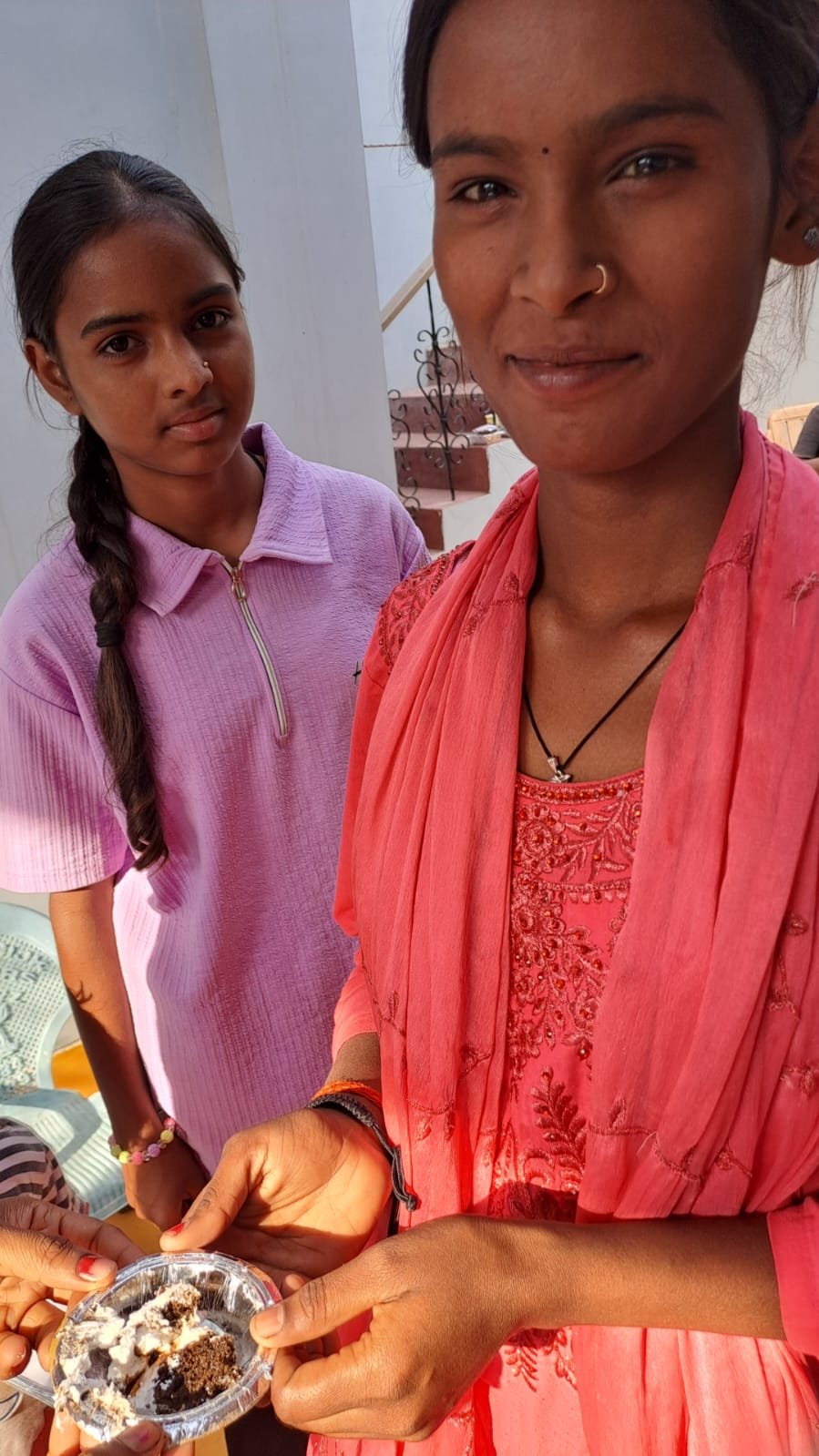 Birthday celebration with underprivileged children